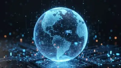 Globo digital sobre una red tecnológica, representando la regulación de inteligencia artificial en Latinoamérica.