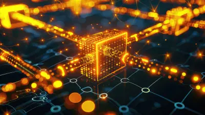 Representación digital de una cadena de bloques, asociada a la protección y planificación de activos digitales.